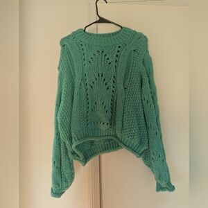 Topshop Teal Knit Sweater